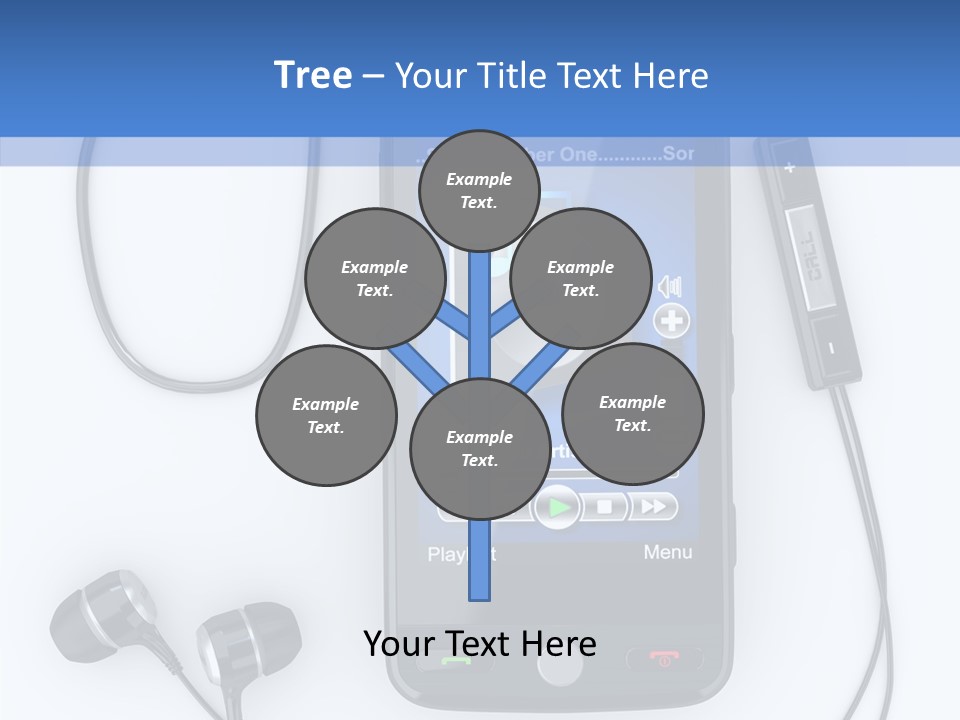 Earphone Nobody Audio PowerPoint Template
