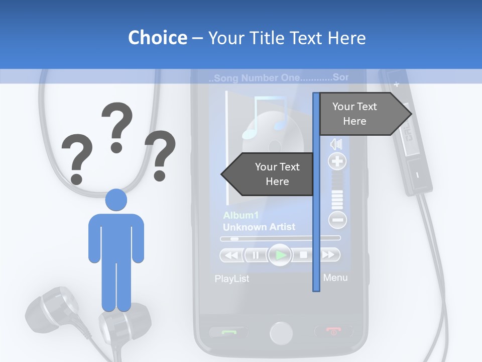 Earphone Nobody Audio PowerPoint Template