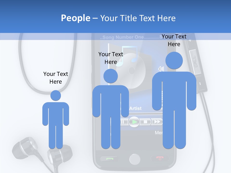 Earphone Nobody Audio PowerPoint Template