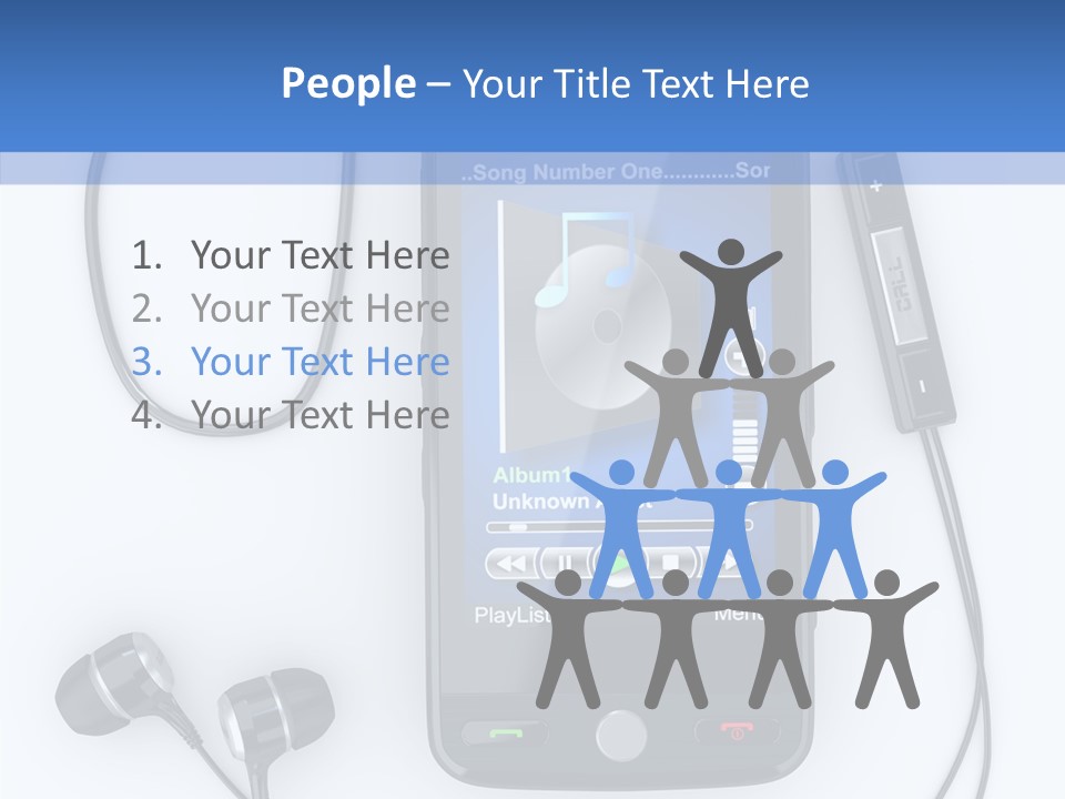 Earphone Nobody Audio PowerPoint Template