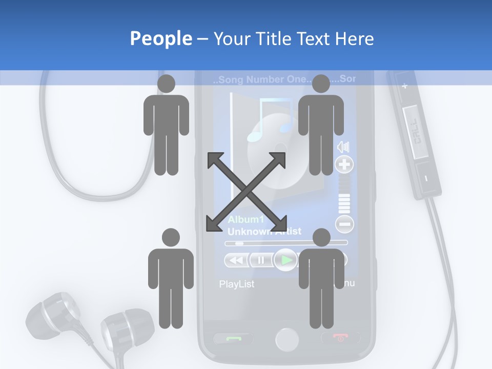 Earphone Nobody Audio PowerPoint Template