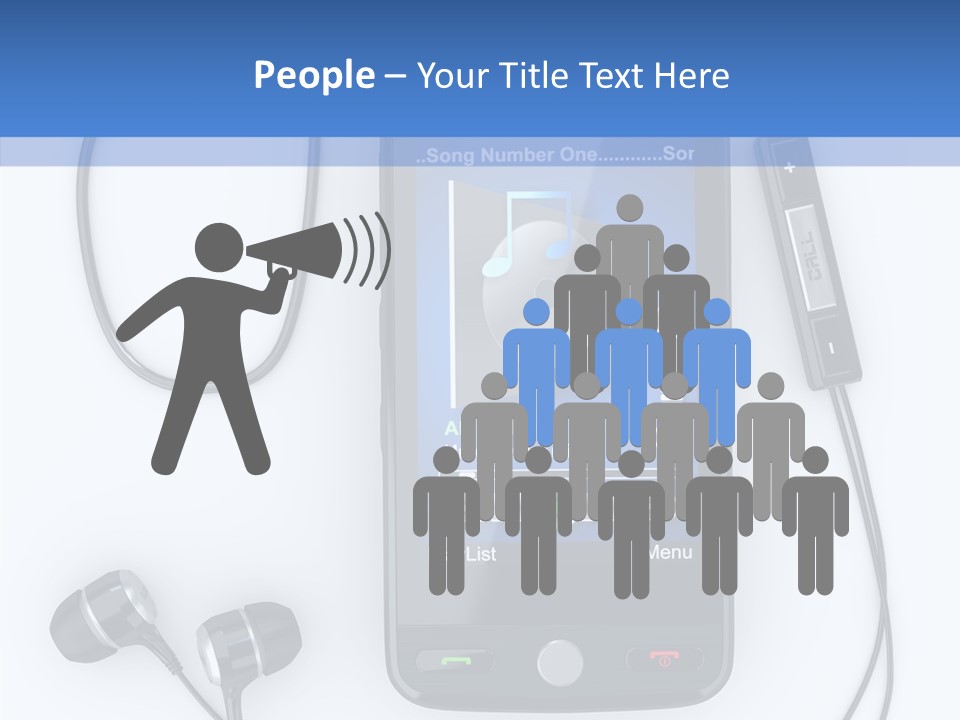 Earphone Nobody Audio PowerPoint Template