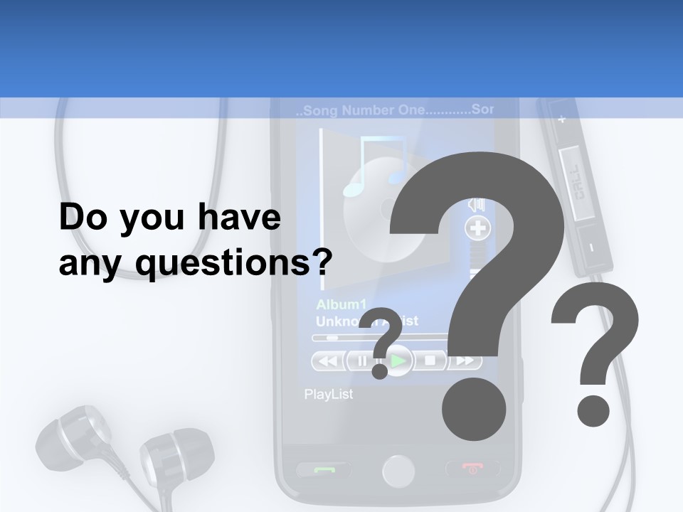 Earphone Nobody Audio PowerPoint Template