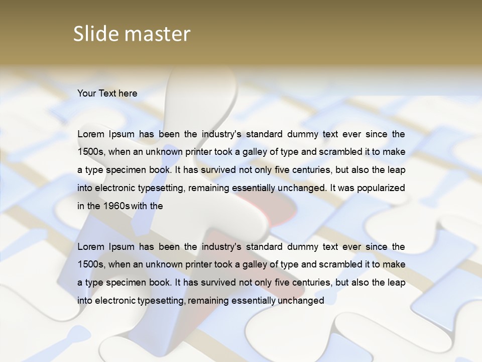 Solution Togetherness Puzzle PowerPoint Template