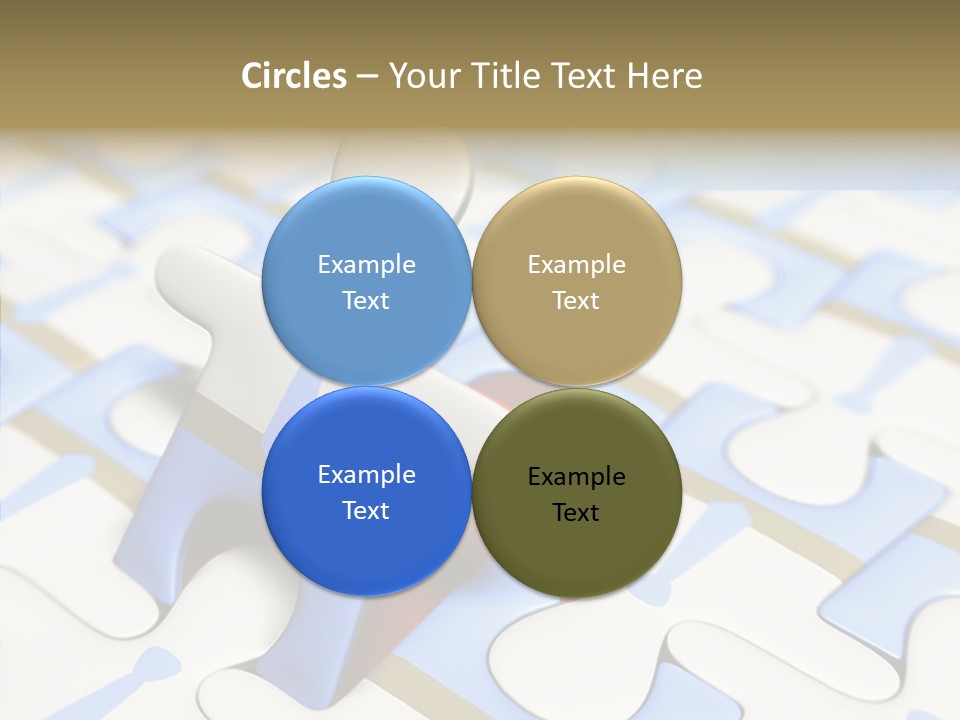 Solution Togetherness Puzzle PowerPoint Template