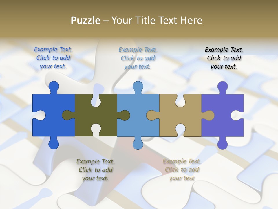 Solution Togetherness Puzzle PowerPoint Template
