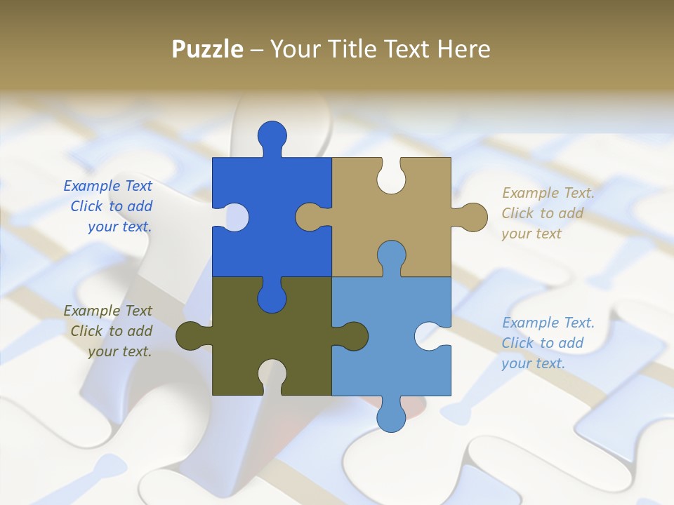 Solution Togetherness Puzzle PowerPoint Template