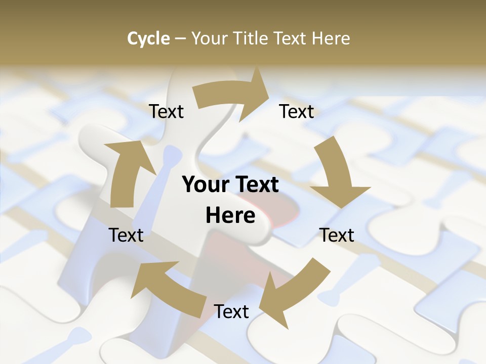 Solution Togetherness Puzzle PowerPoint Template