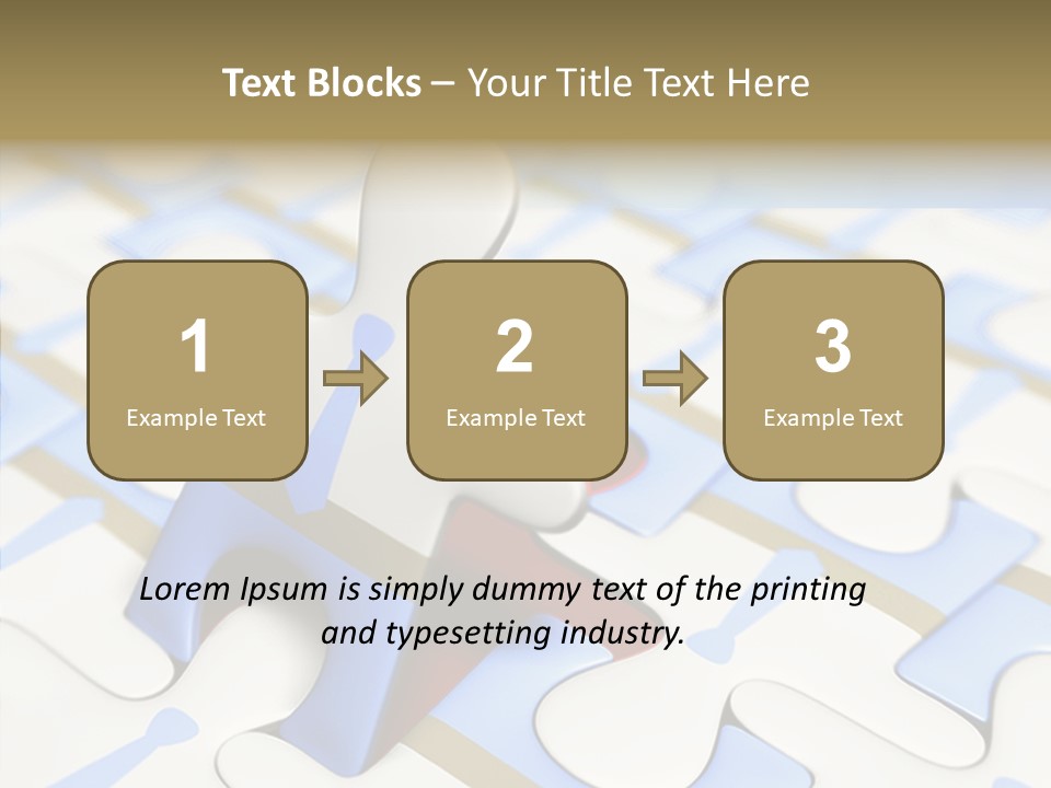 Solution Togetherness Puzzle PowerPoint Template