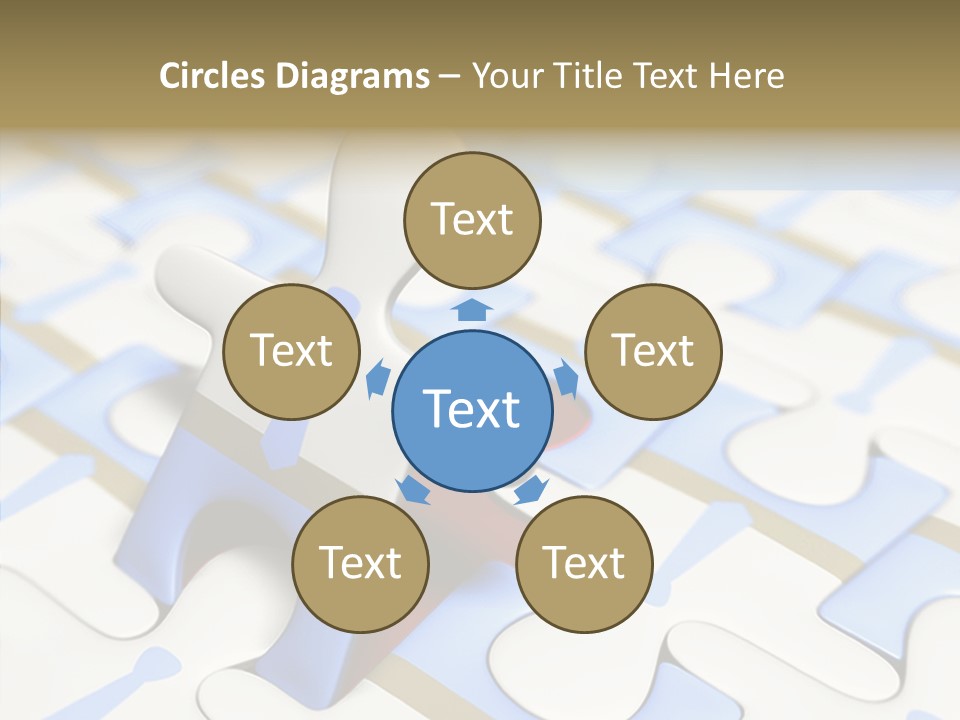 Solution Togetherness Puzzle PowerPoint Template