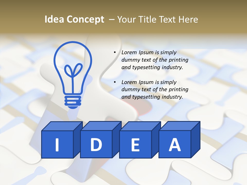 Solution Togetherness Puzzle PowerPoint Template