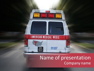 Safety Injured Ambulance PowerPoint Template