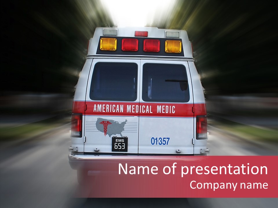 Safety Injured Ambulance PowerPoint Template