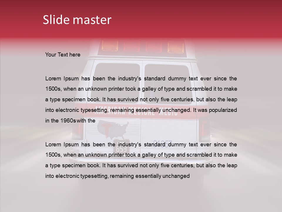 Safety Injured Ambulance PowerPoint Template