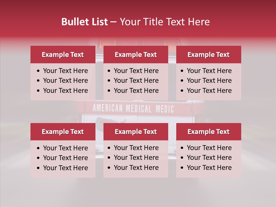 Safety Injured Ambulance PowerPoint Template