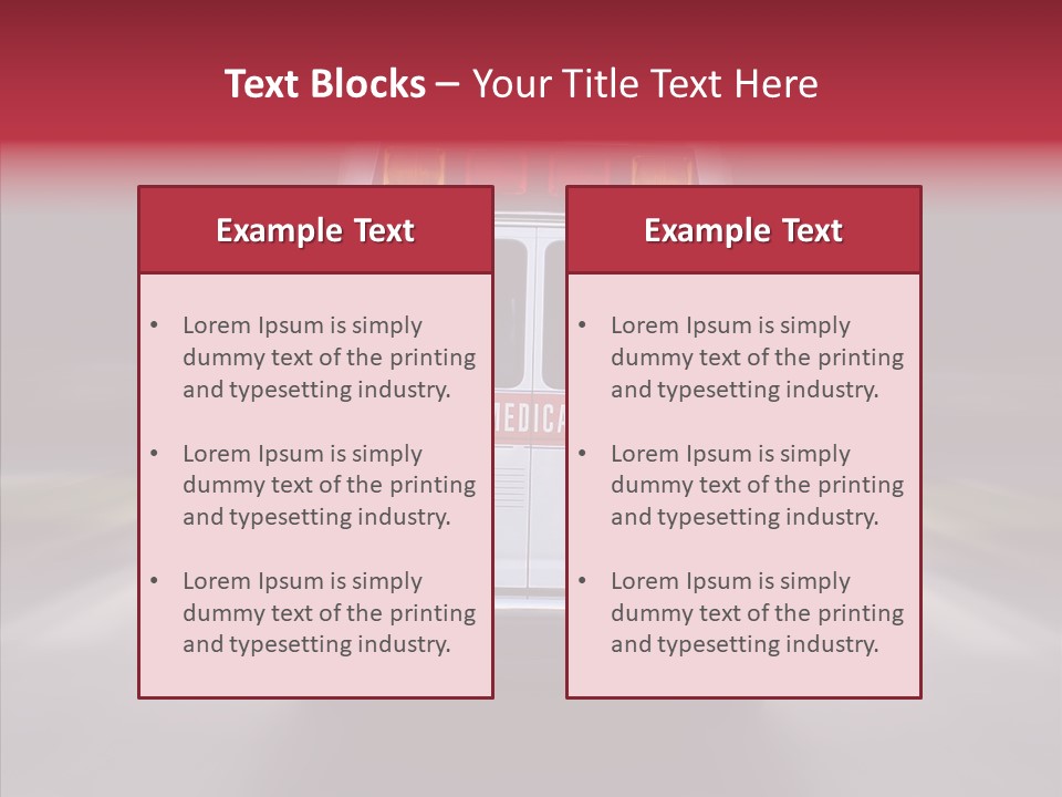 Safety Injured Ambulance PowerPoint Template