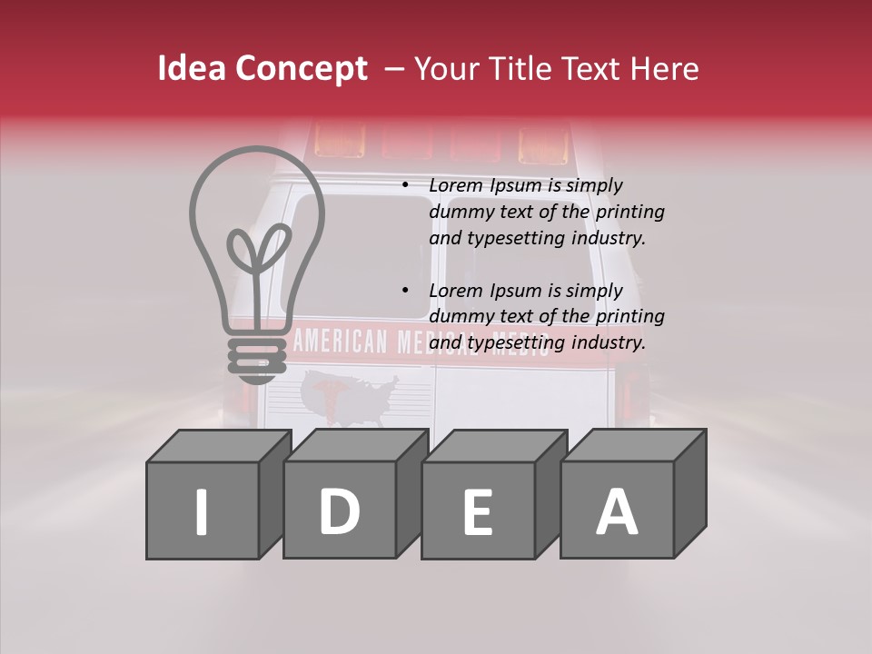 Safety Injured Ambulance PowerPoint Template