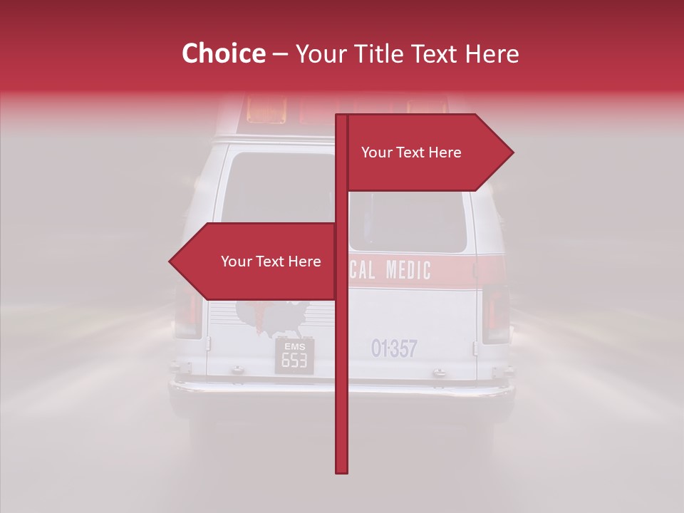 Safety Injured Ambulance PowerPoint Template