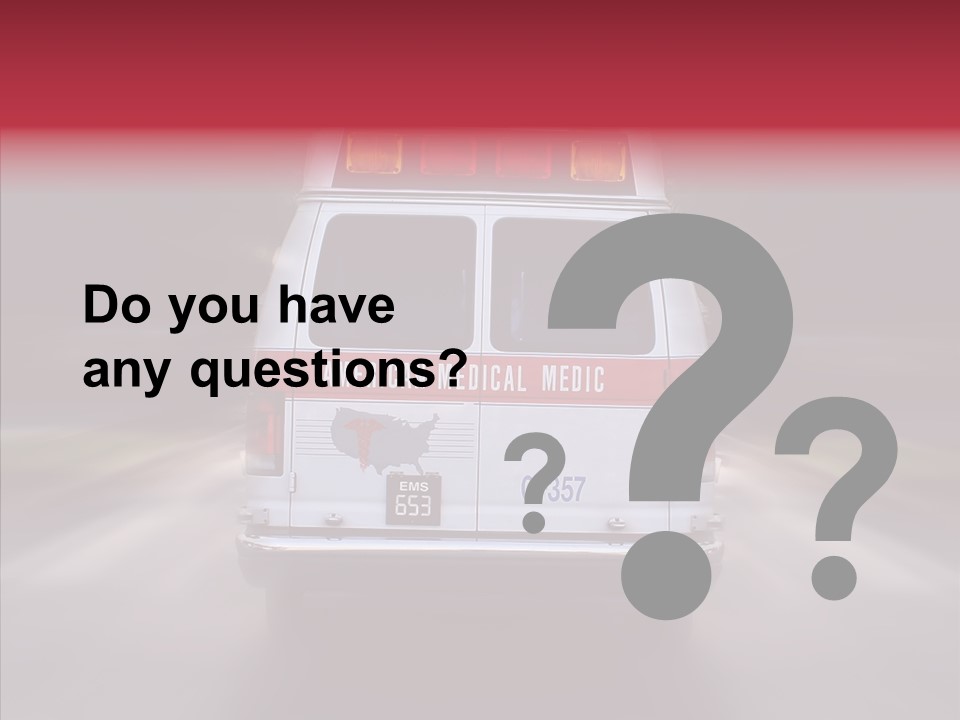 Safety Injured Ambulance PowerPoint Template
