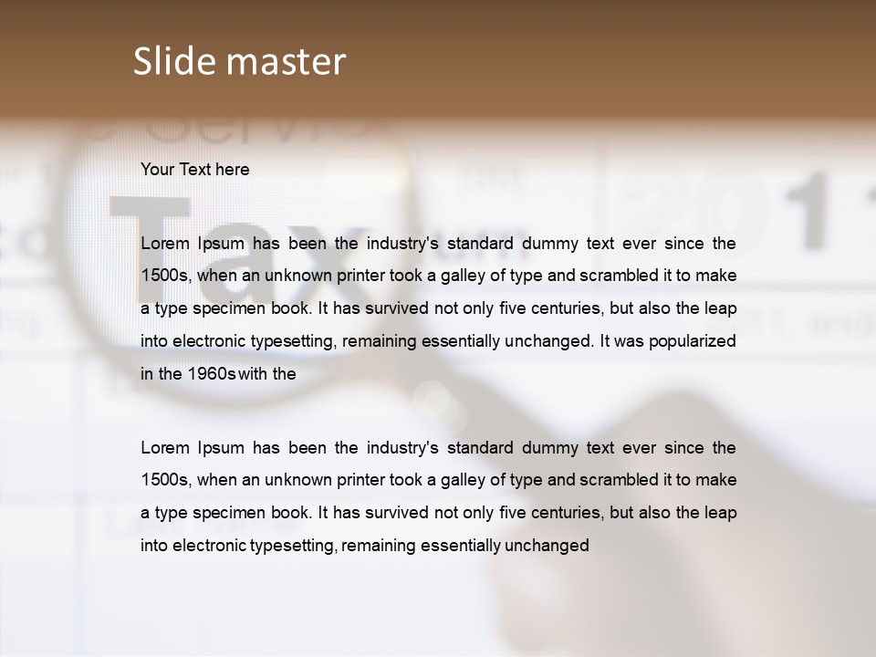 Handle Text Account PowerPoint Template