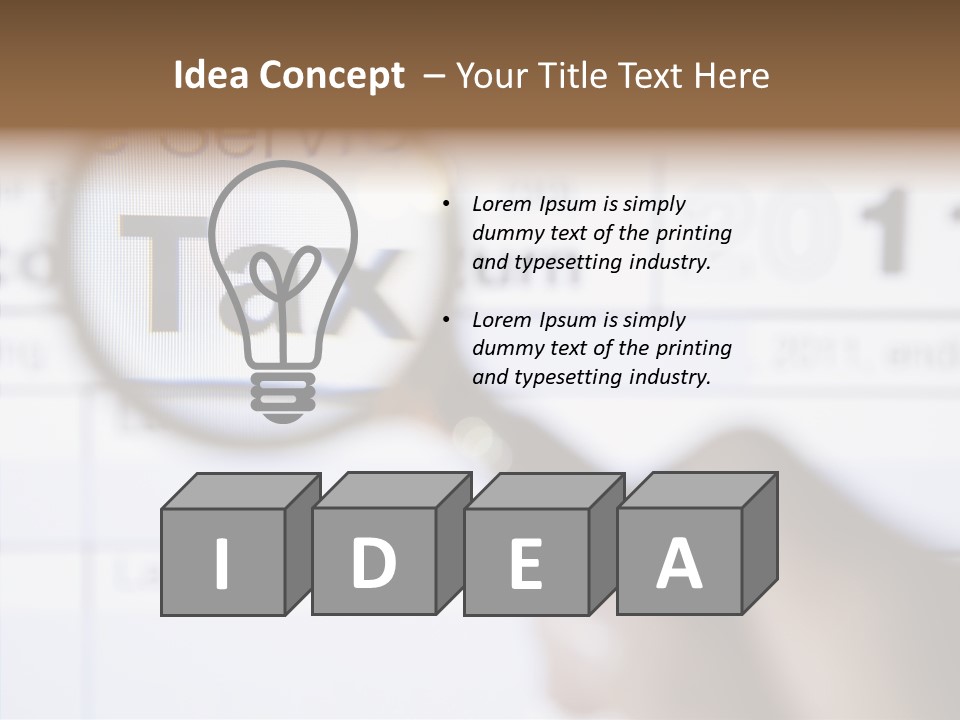 Handle Text Account PowerPoint Template