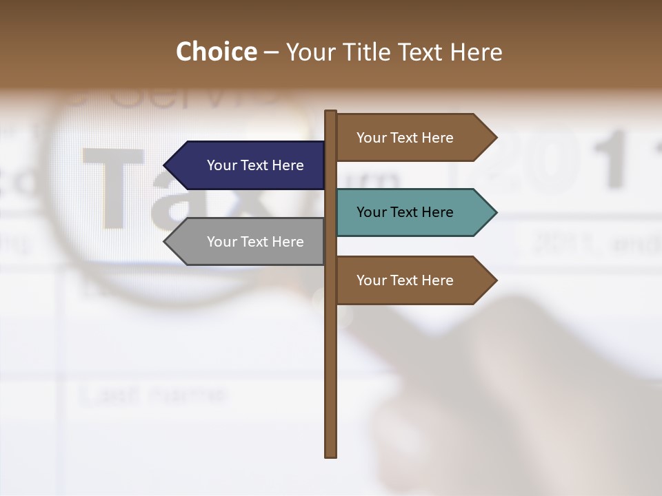 Handle Text Account PowerPoint Template