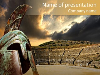 Helmet Sky Ornamental PowerPoint Template