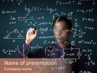 Pen Trigonometry College PowerPoint Template