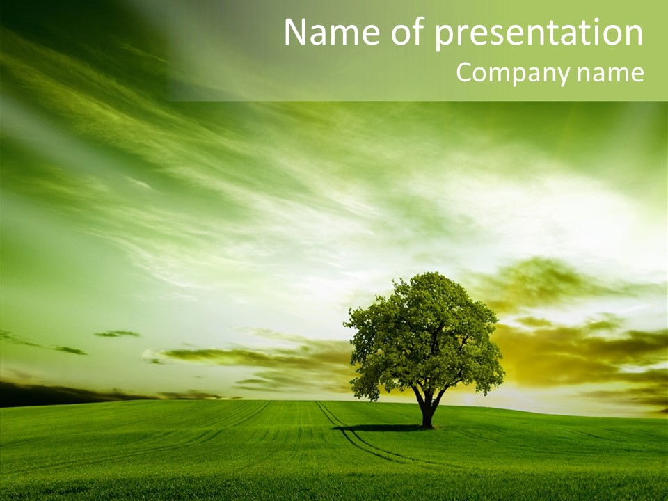 Field Front Cloud PowerPoint Template