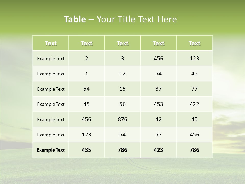 Field Front Cloud PowerPoint Template
