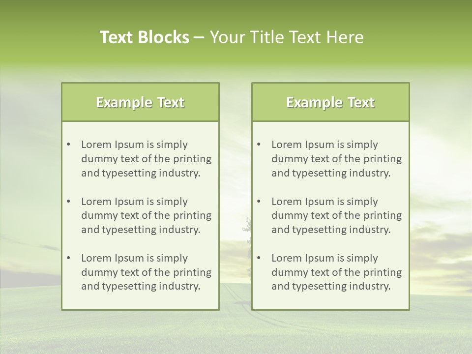 Field Front Cloud PowerPoint Template