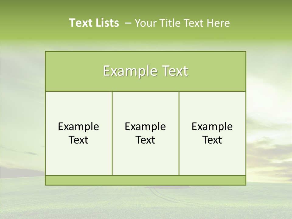 Field Front Cloud PowerPoint Template