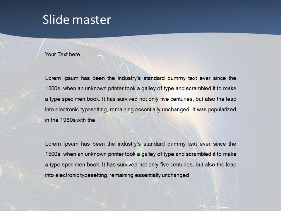 Internet Continent Tourism PowerPoint Template
