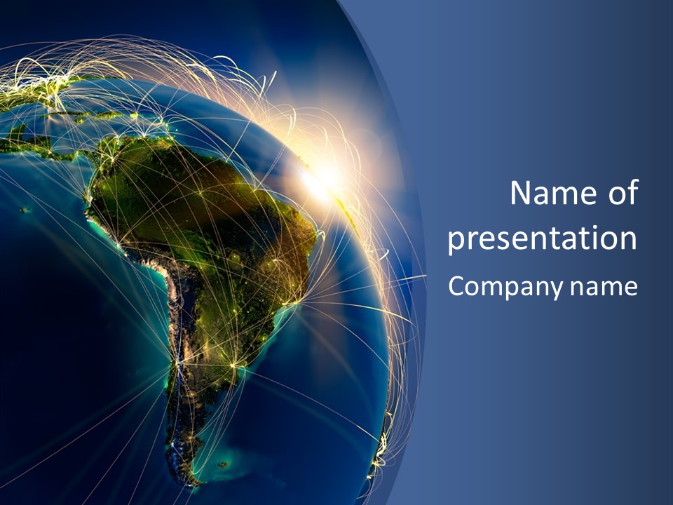 Travel Business Continent PowerPoint Template