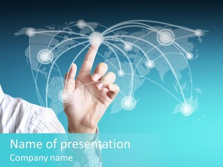 Person Globalization Network PowerPoint Template