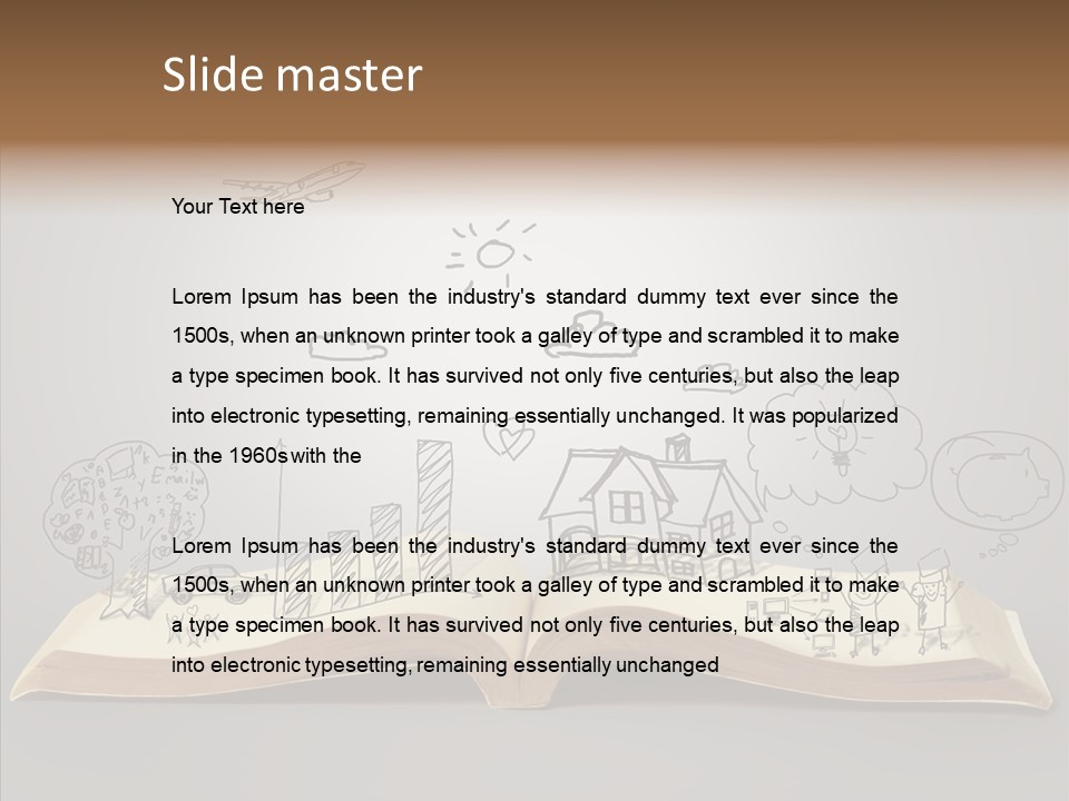 Reading Textbook Magic PowerPoint Template