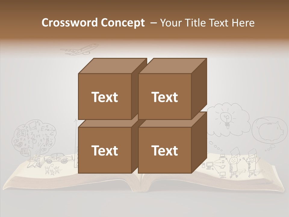 Reading Textbook Magic PowerPoint Template
