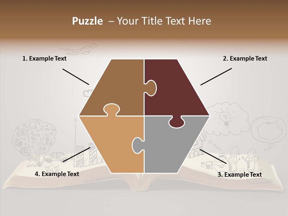 Reading Textbook Magic PowerPoint Template