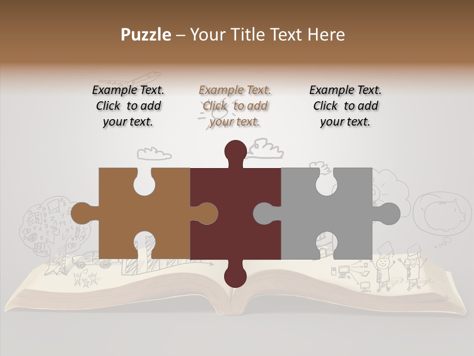 Reading Textbook Magic PowerPoint Template