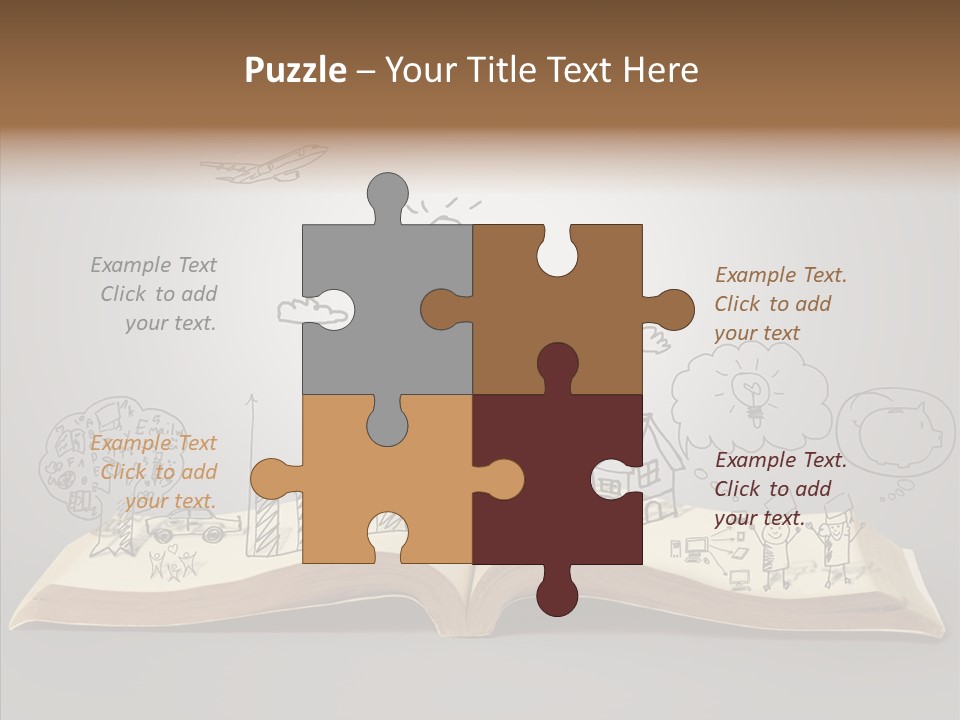 Reading Textbook Magic PowerPoint Template