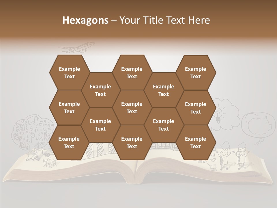 Reading Textbook Magic PowerPoint Template
