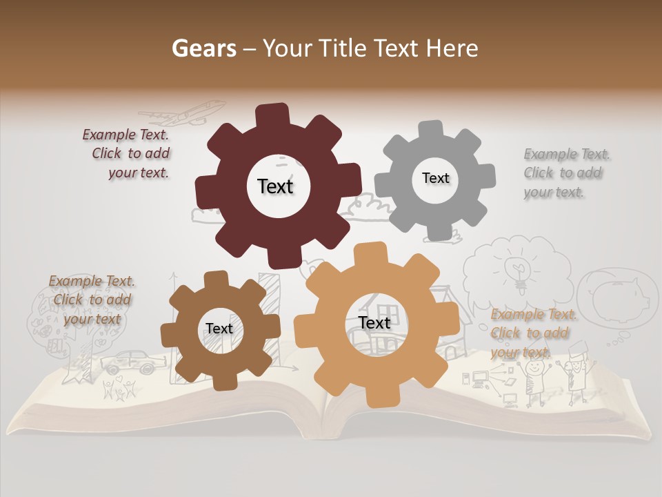 Reading Textbook Magic PowerPoint Template