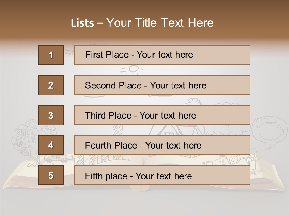 Reading Textbook Magic PowerPoint Template