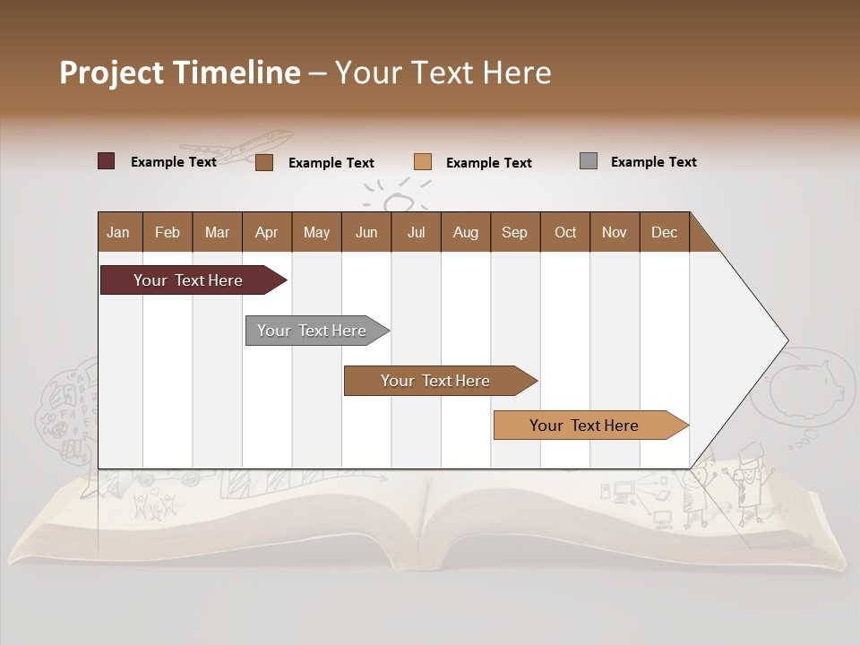 Reading Textbook Magic PowerPoint Template