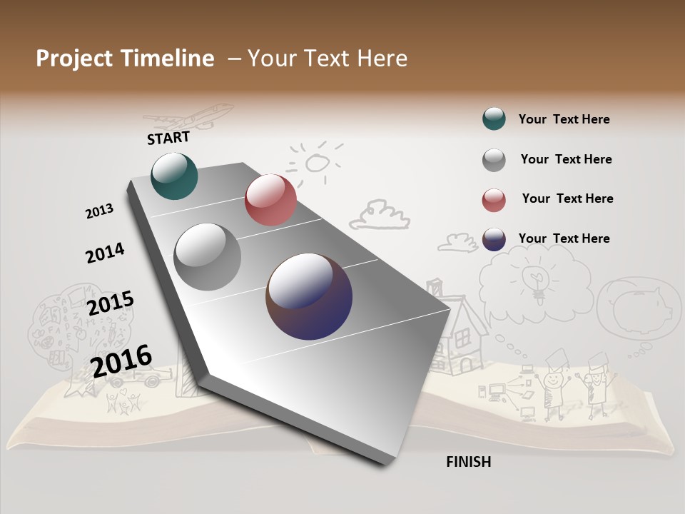Reading Textbook Magic PowerPoint Template