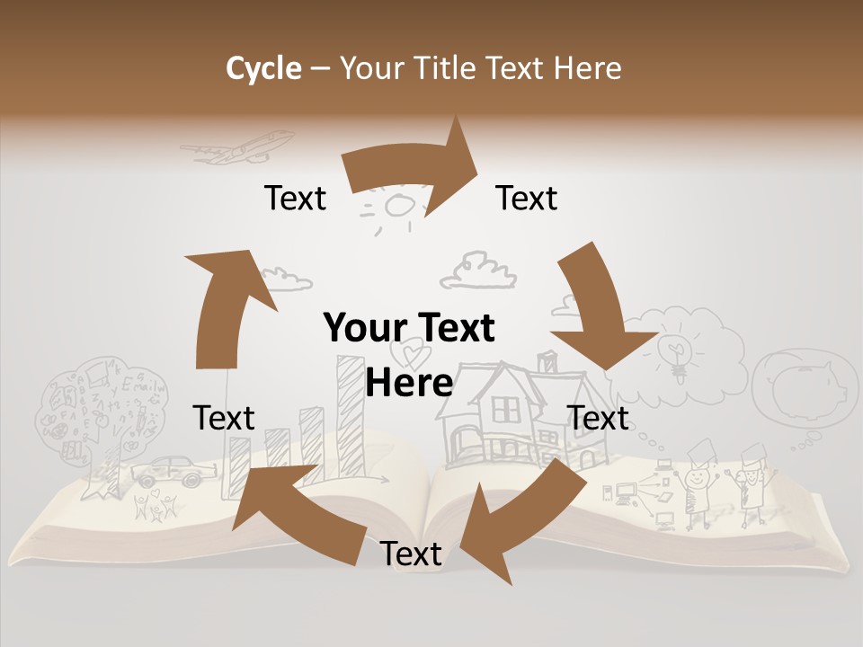 Reading Textbook Magic PowerPoint Template