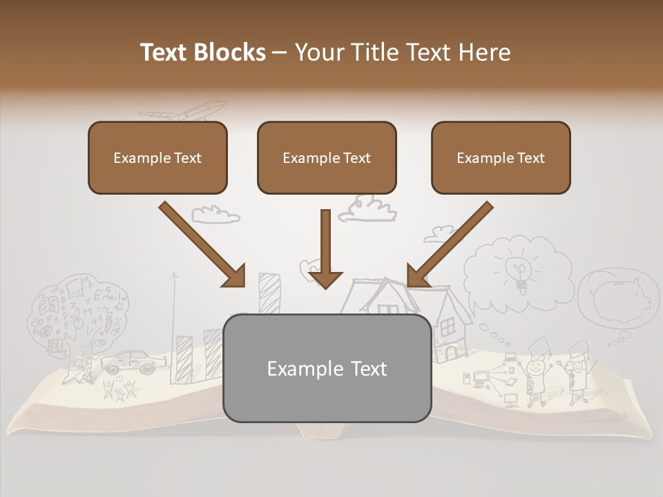 Reading Textbook Magic PowerPoint Template