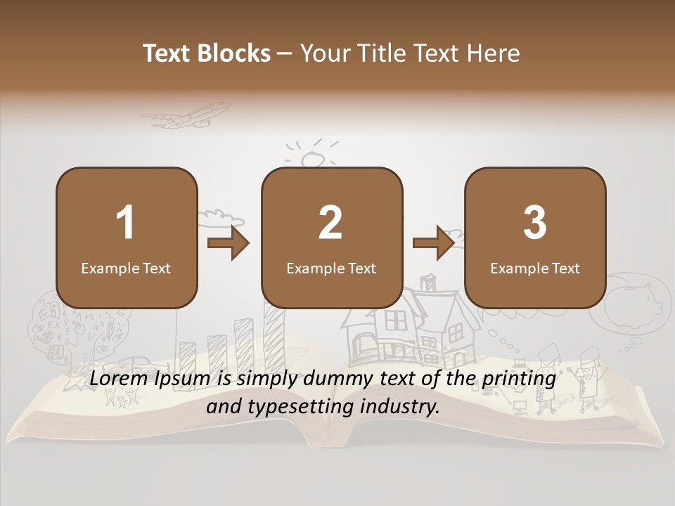 Reading Textbook Magic PowerPoint Template