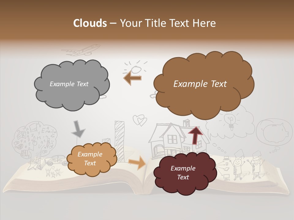 Reading Textbook Magic PowerPoint Template
