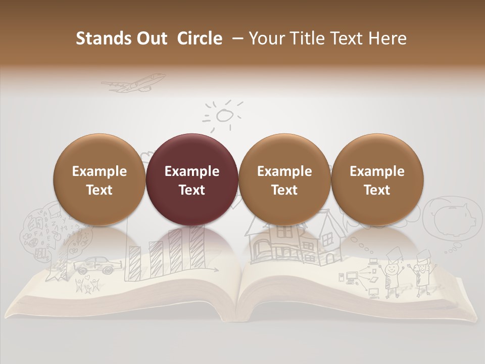 Reading Textbook Magic PowerPoint Template